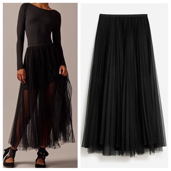 J. Crew Dresses & Skirts - JCREW Collection layered tulle skirt Navy Blue